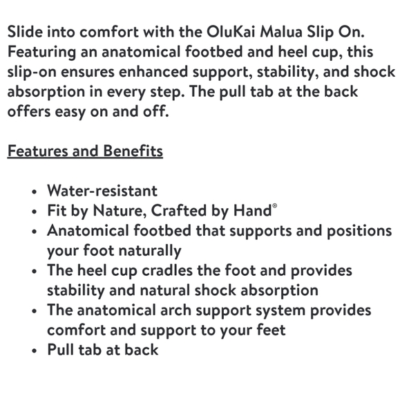 OluKai Malua Slip On Waterproof Leather Sneaker Grey Women's 8.5 - Picture 14 of 14